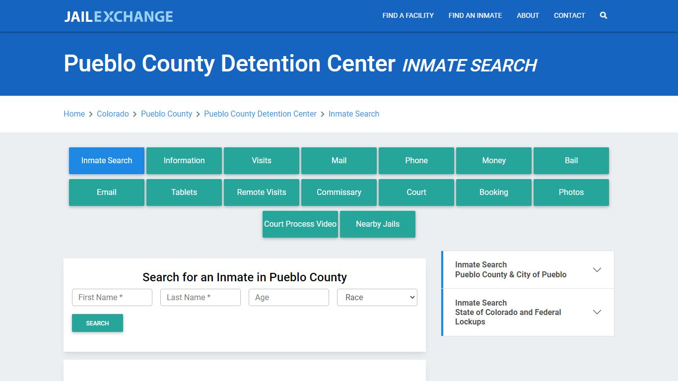 Pueblo County Detention Center Inmate Search - Jail Exchange